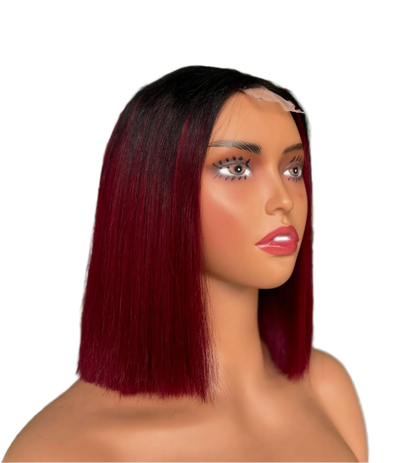 10” Ombre Red Bob Wig