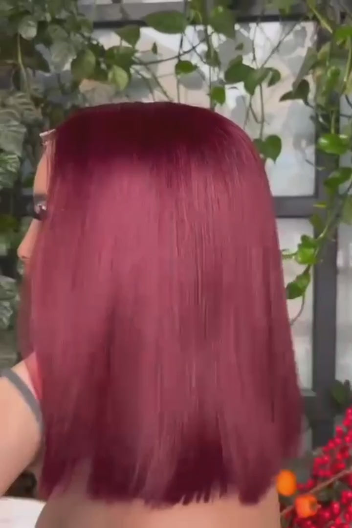 10” 1055 Burgundy Bob Wig